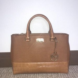 Brown/Tan Michael Kors bag.